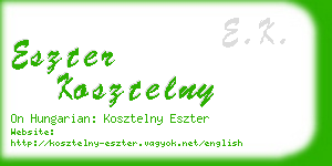 eszter kosztelny business card